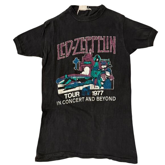 Unbranded Tops - Vintage 1977 Led Zeppelin Shirt American Tour Song Remains the Same Swan Ringer